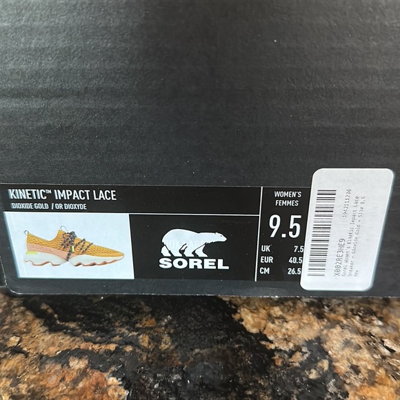 Kinetic Impact Lace Dioxide Gold Sorel Athletic Shoes Size 9.5 Women’s - Picture 2 of 4